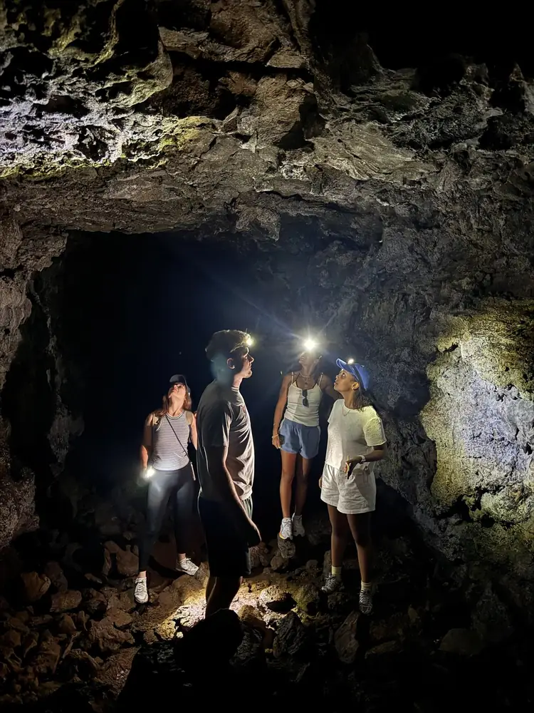 Emerald Forest lava cave visit