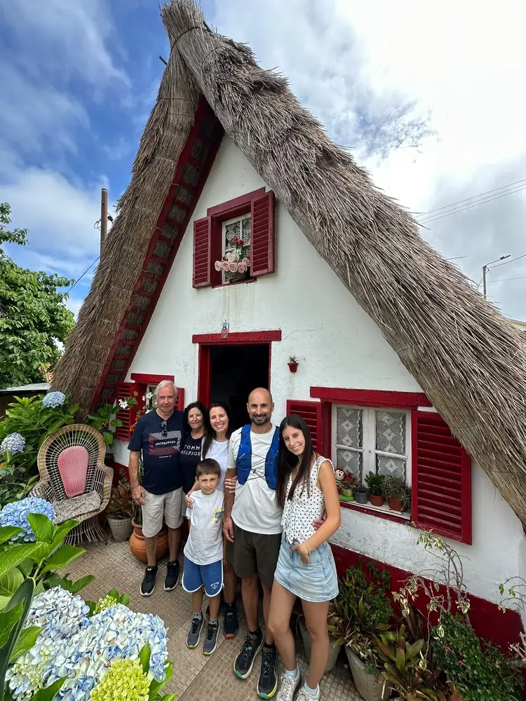 Emerald Forest group at a traditional Santana house