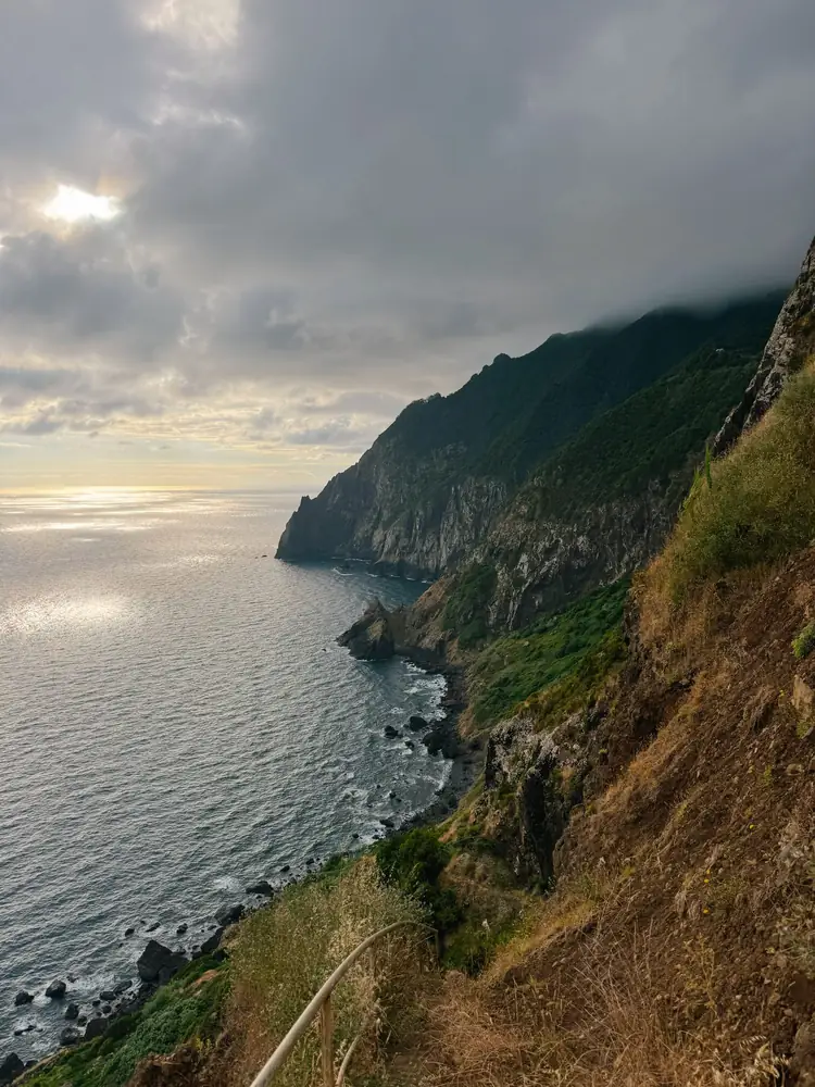 Hidden Beach sea cliffs from above