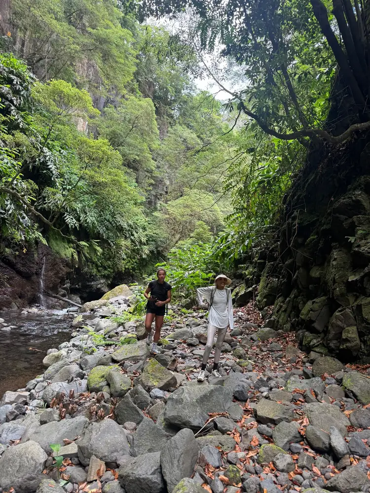 Hidden Waterfall rocky river trail
