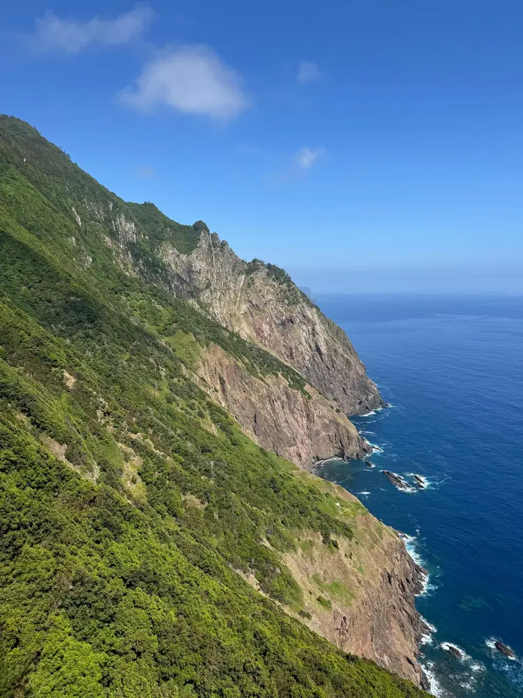 Vereda do Larano green cliffs and ocean