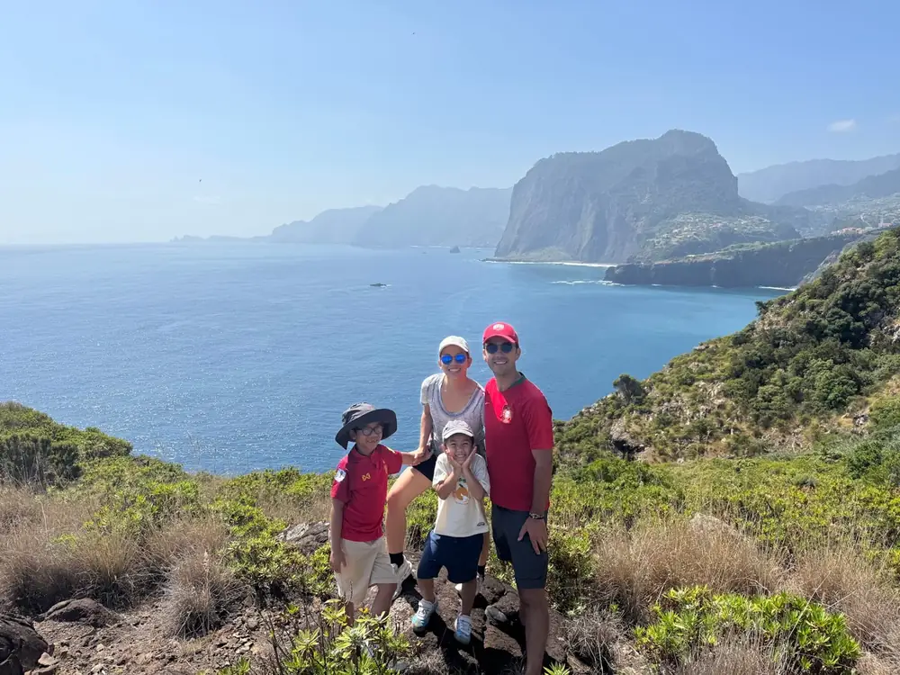 Jose Da Silva review photo with family at a Madeira coastal viewpoint